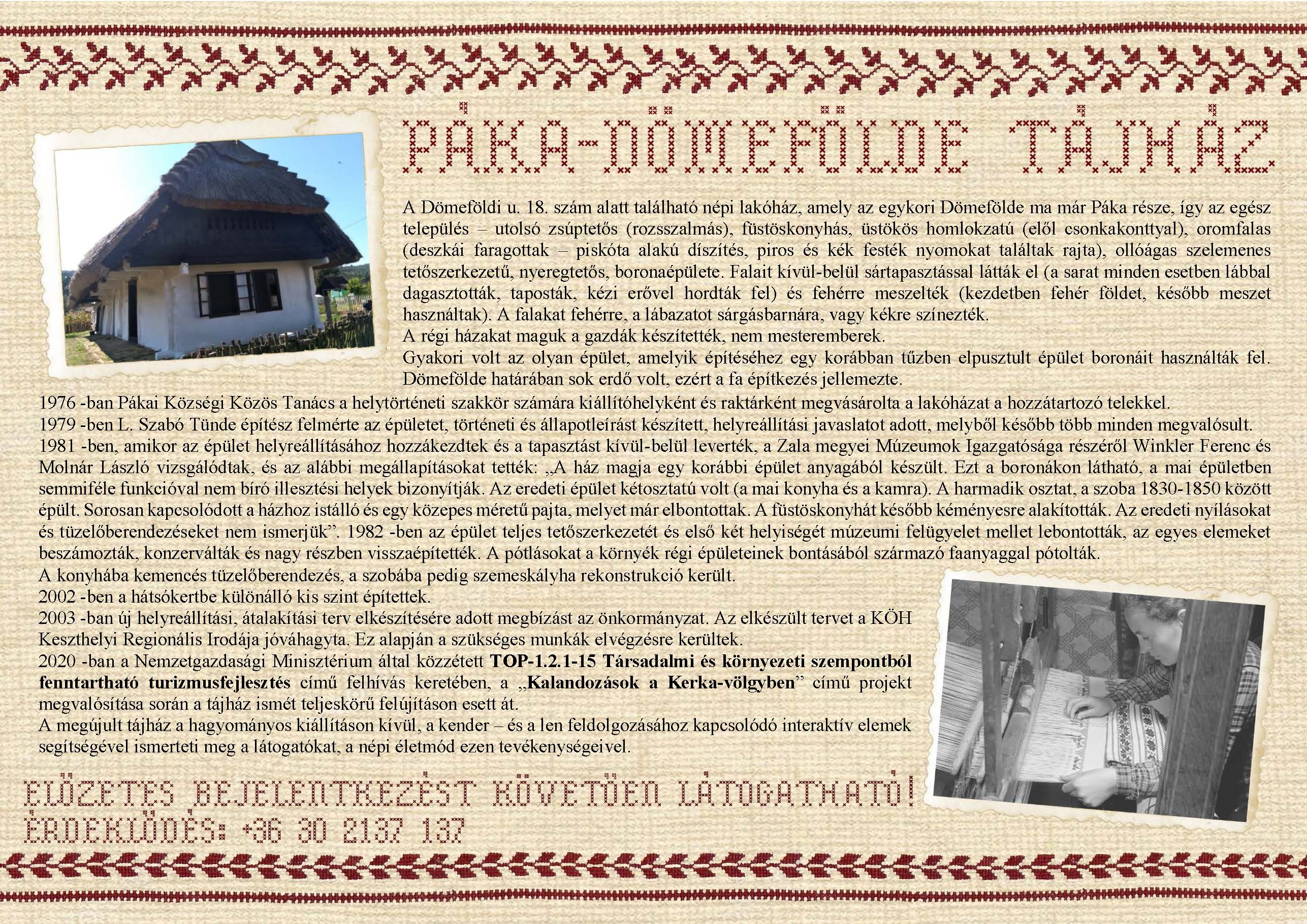 Adatok forrása: Göcseji Múzeum.